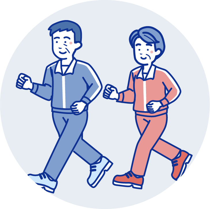 ウォーキングやゆっくりのジョギング