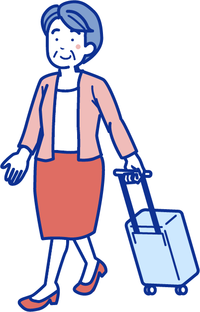 重い荷物はキャスター付きのバッグに