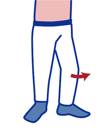 ひざが外側を向く