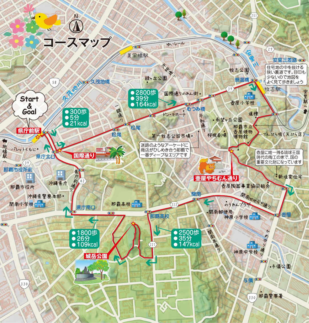 那覇市コースマップ説明図